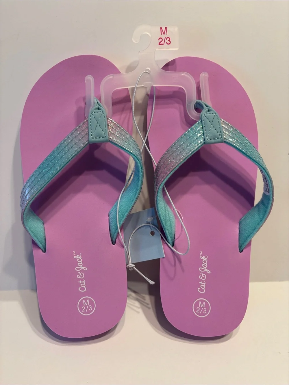 Cat & Jack Girl's Jami Pink Flip Flops